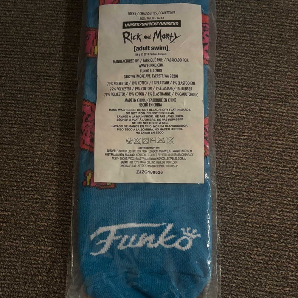 Funko Rick and Morty Blue Socks